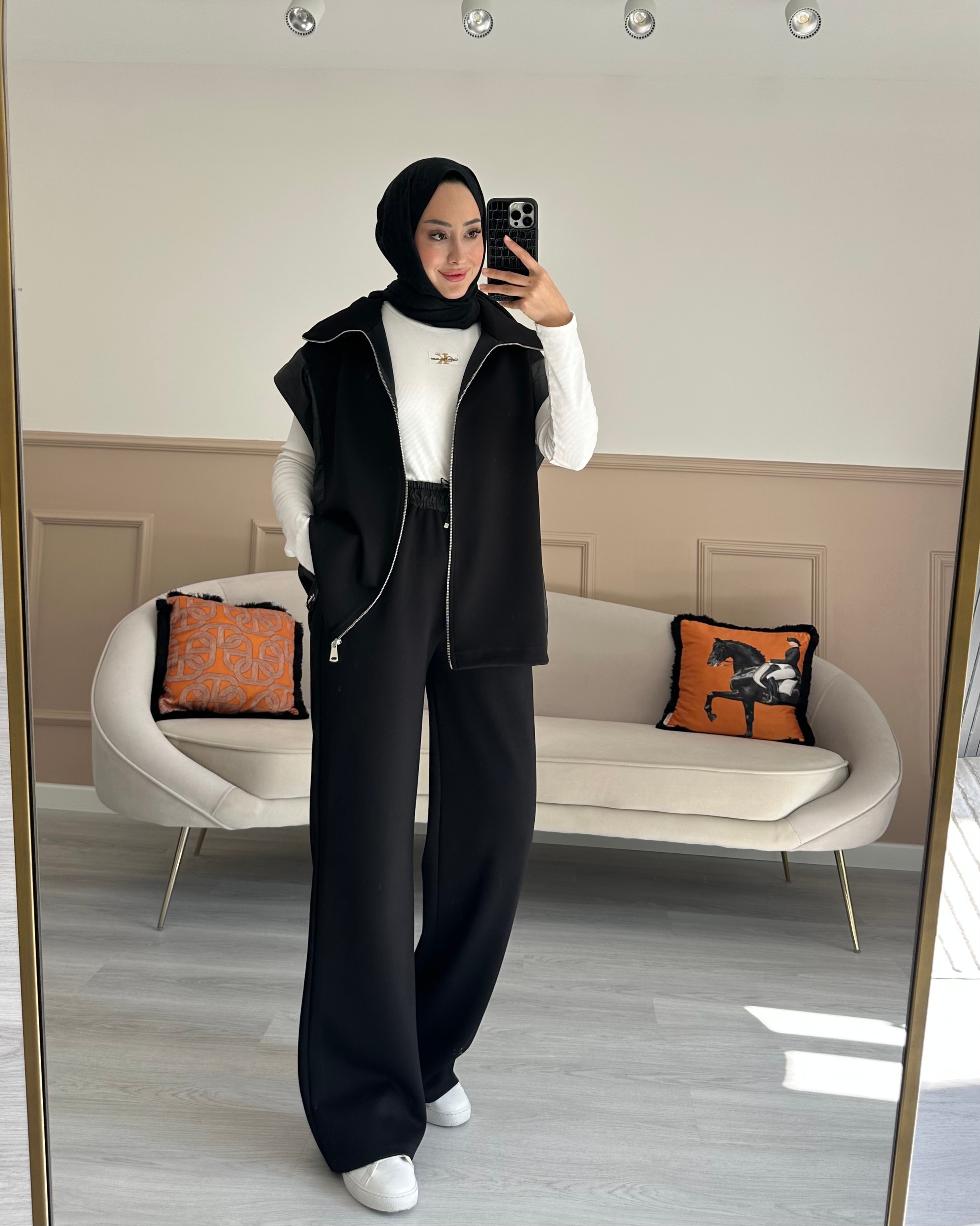 YELEKLİ MARKA TAKIM SİYAH
