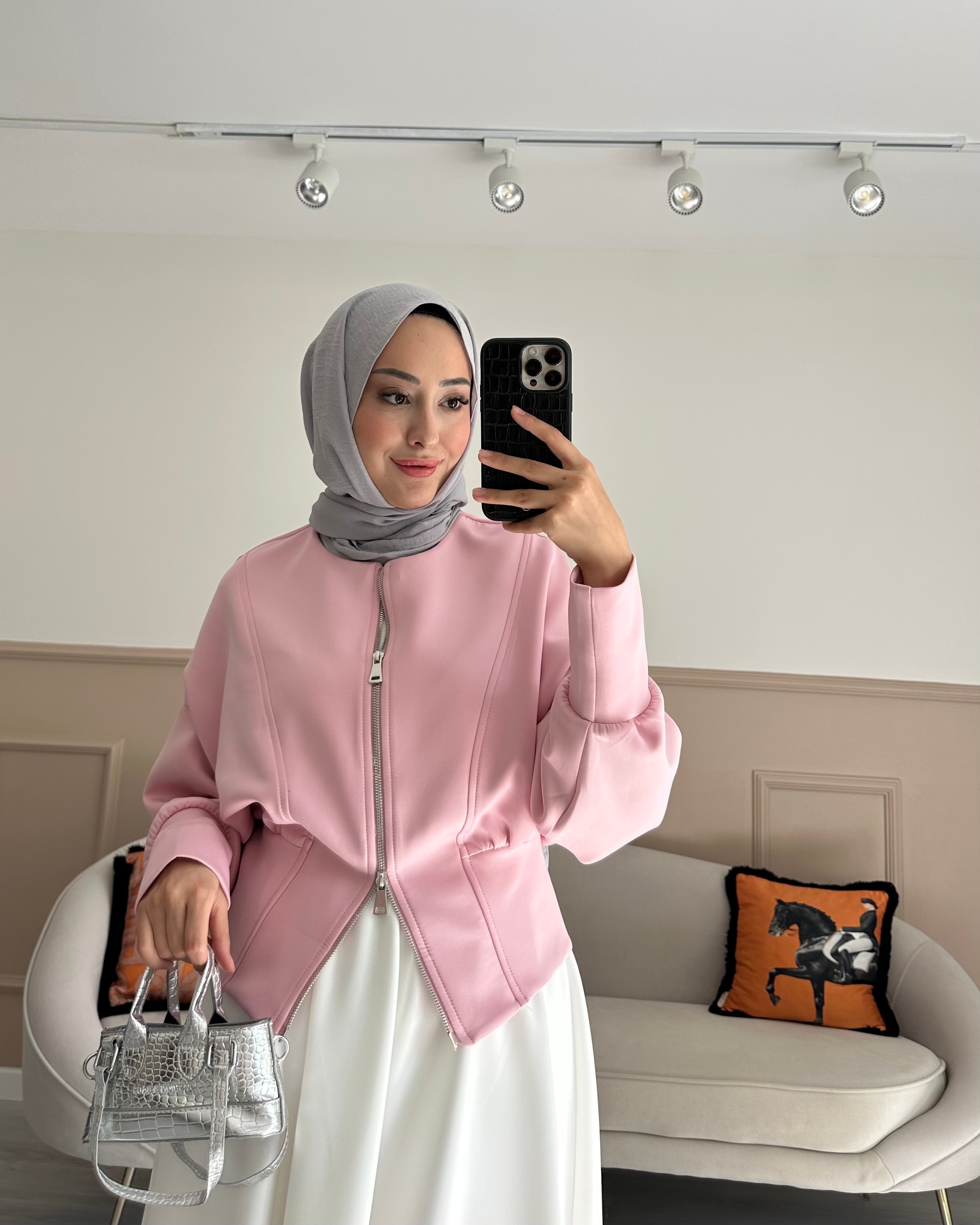 FERMUARLI SCUBA CEKET PEMBE