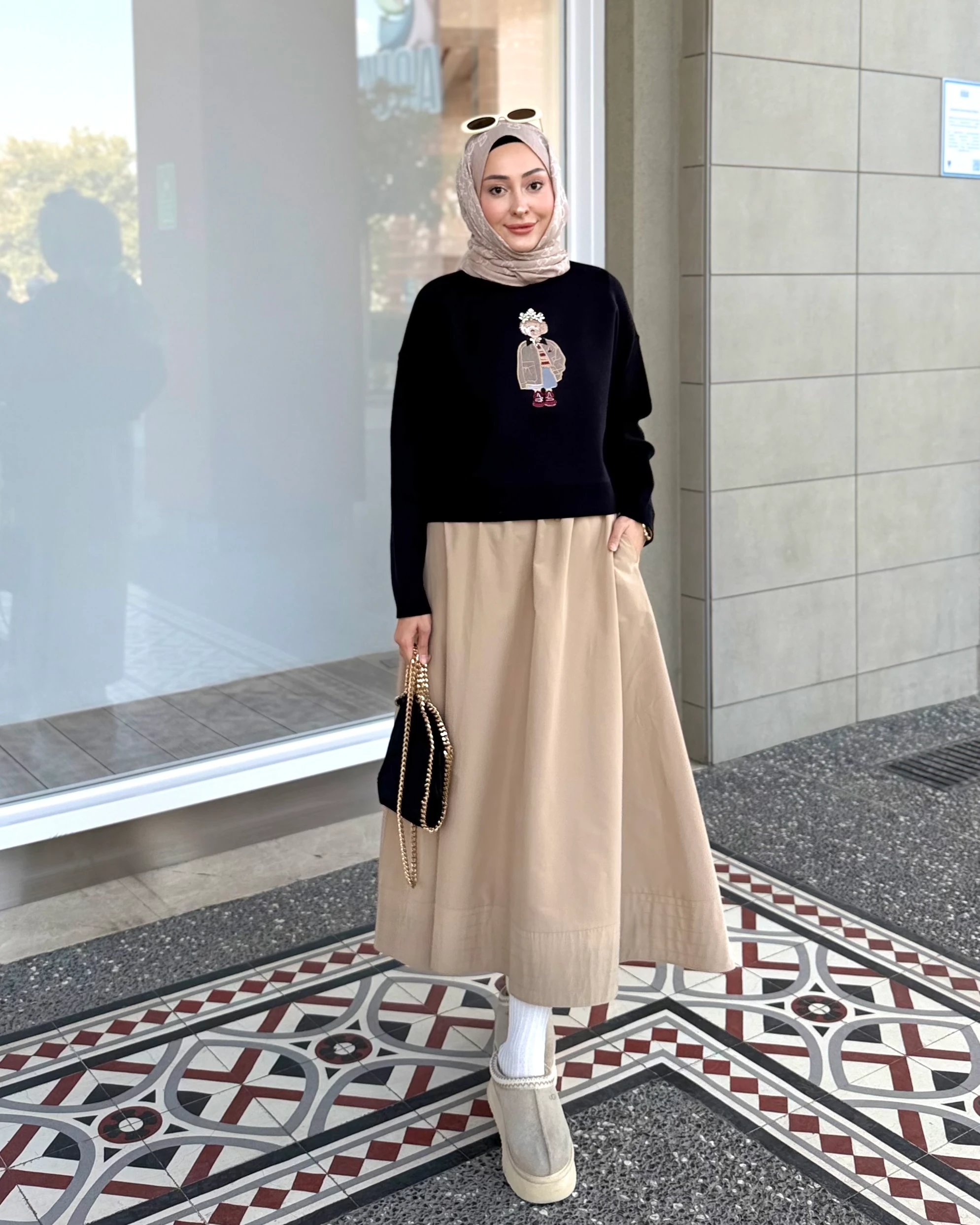 BYMN NAKIŞ KAZAK SİYAH