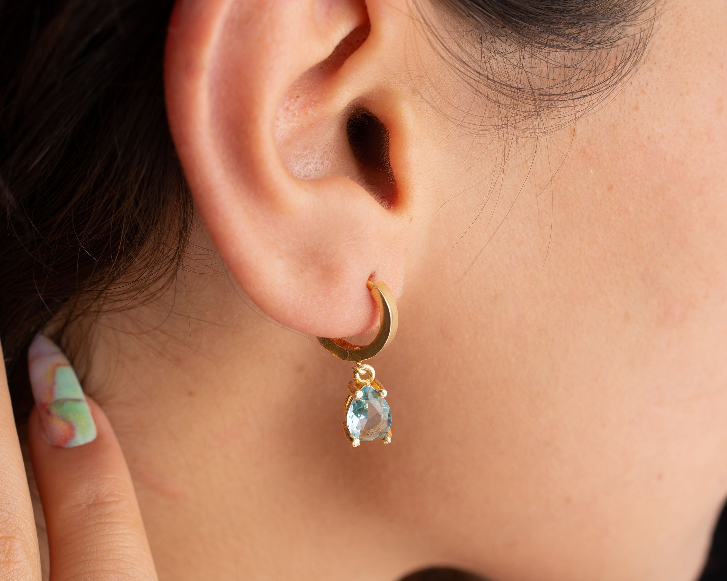 Drop Birthstone Earrings