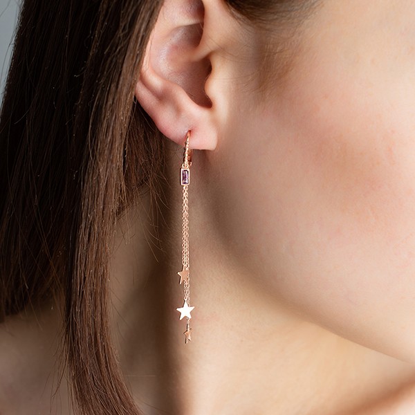 Custom Zodiac Birthstone【 Leo Citrine Earrings 】 - Shop Starology Earrings  & Clip-ons - Pinkoi