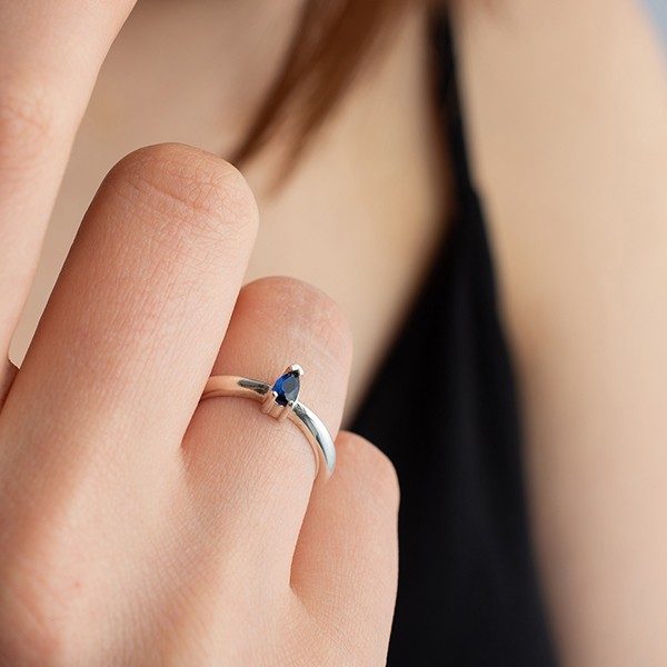 Mini Drop Birthstone Ring