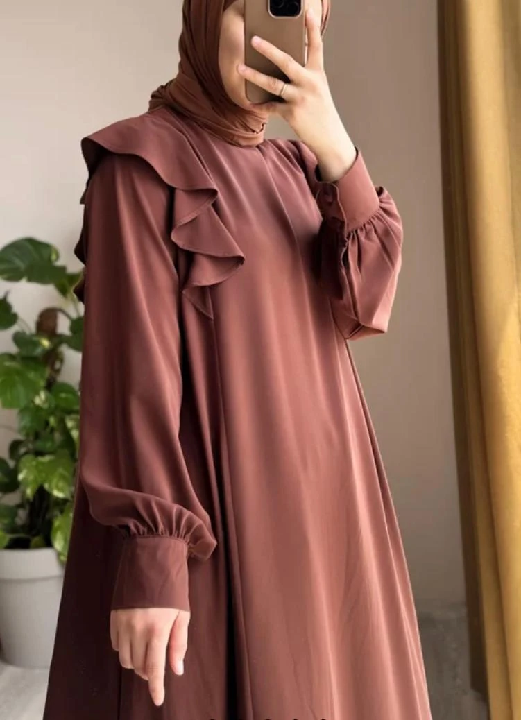 OMUZU FIRFIRLI ELBİSE