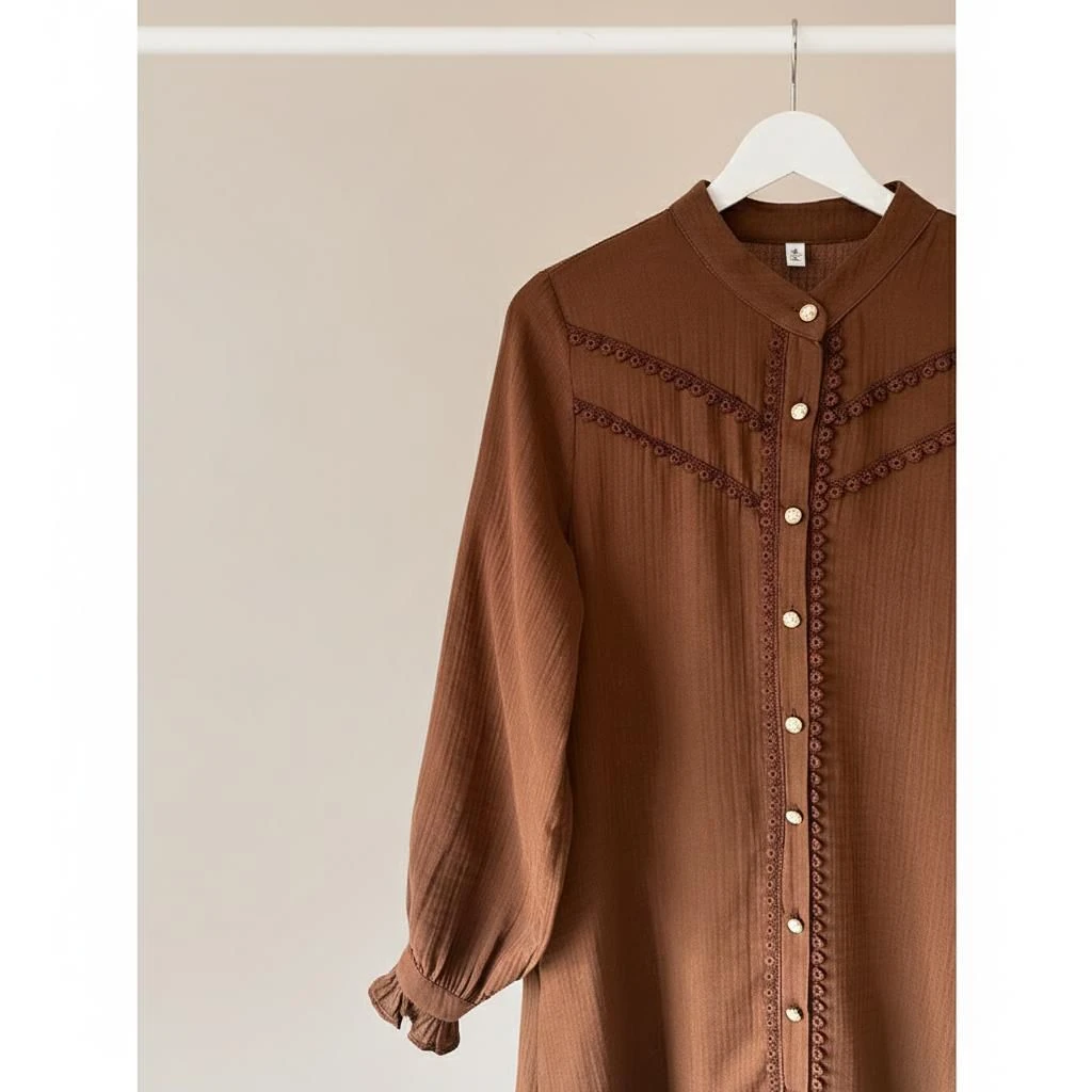 GÜPÜRLÜ MÜSLİN ELBİSE