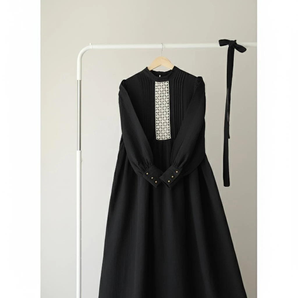 NAKIŞLI MÜSLİN ELBİSE 