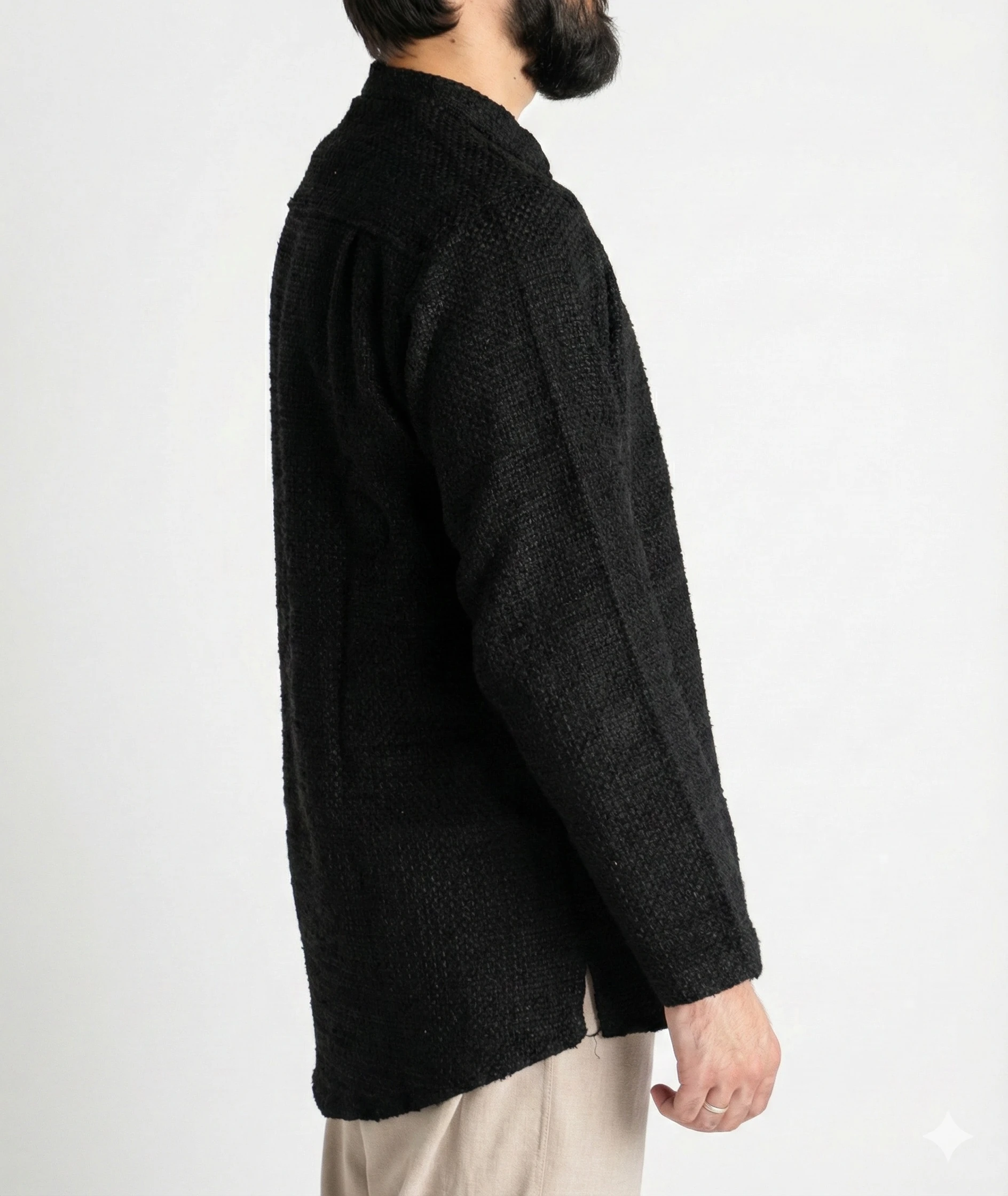 Sayha %100 Yün (Wool)  Siyah Gömlek