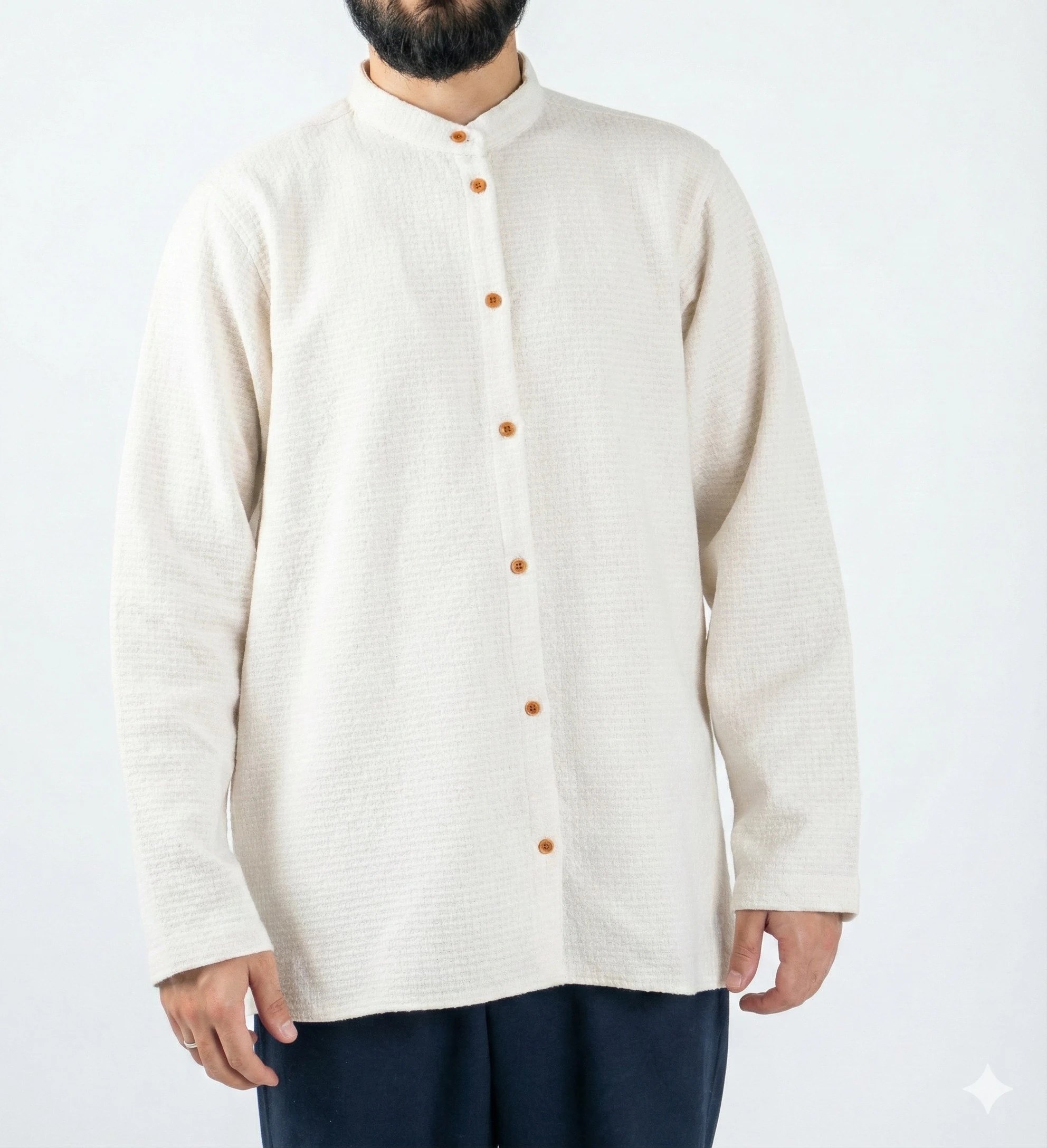 Sayha %100 Yün (Wool) Beyaz Gömlek