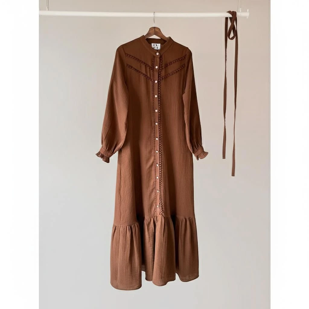 GÜPÜRLÜ MÜSLİN ELBİSE