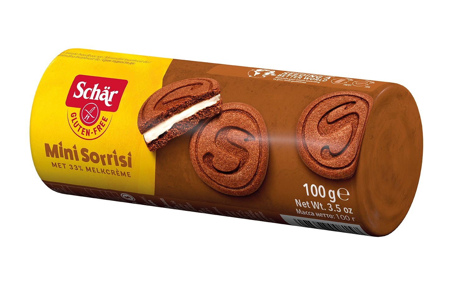 Schar Mini Sorrisi Glutensiz Sütlü Kremalı Kakaolu Bisküvi