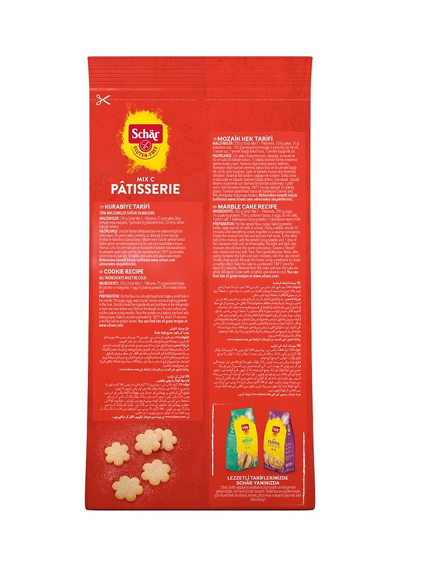 Schar Mix C Patisserie Glutensiz Kek, Glutensiz Kurabiye, Glutensiz Pasta Unu