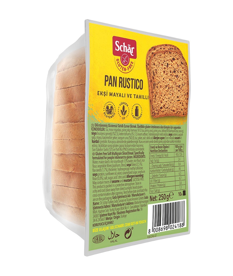 Schar Pan Rustico Glutensiz Çok Tahıllı Esmer Ekmek