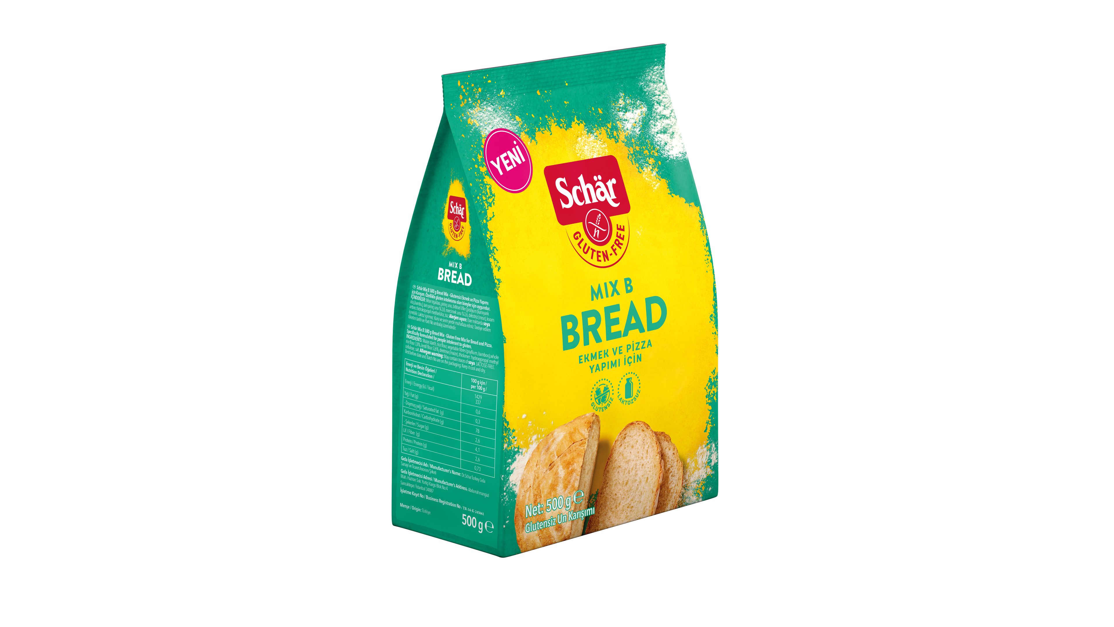 Schar Mix B Bread Glutensiz Ekmek ve Pizza Unu 500 GR