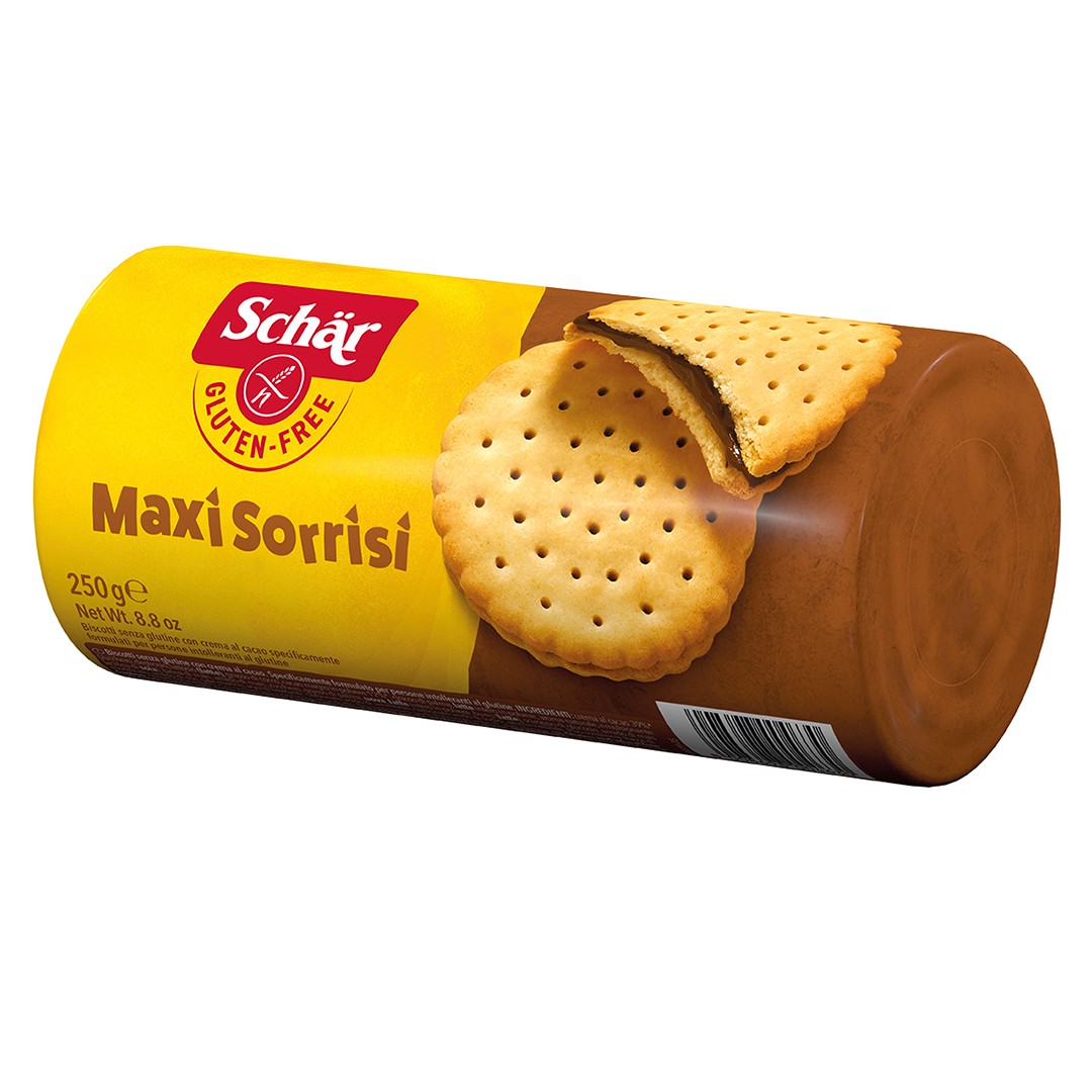 Schar Glutensiz Maxi Sorrisi Kakao Krema Dolgulu Bisküvi