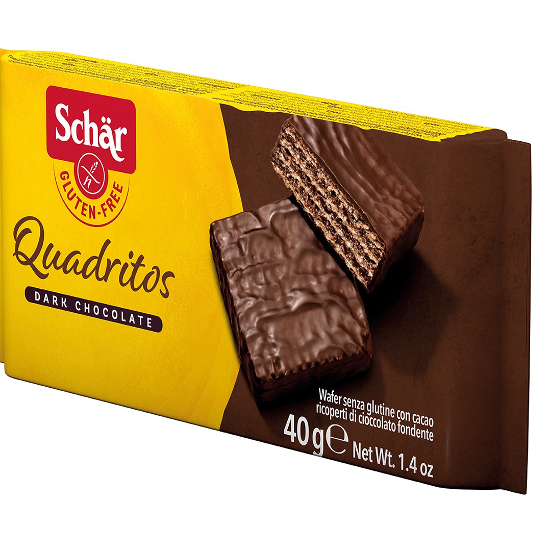 Schar Quadritos Glutensiz Bitter Çikolata Kaplı Gofret (2x20g)