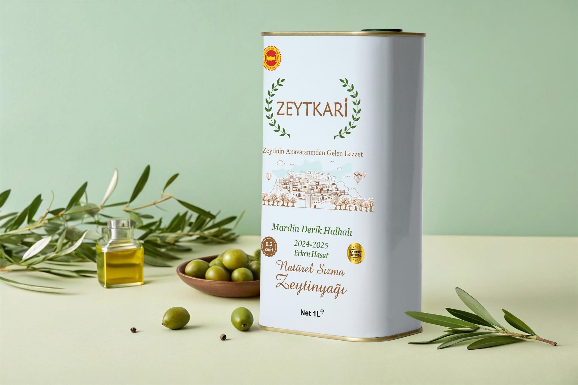 Zeytkari Erken Hasat Zeytinyağı Net 1 L
