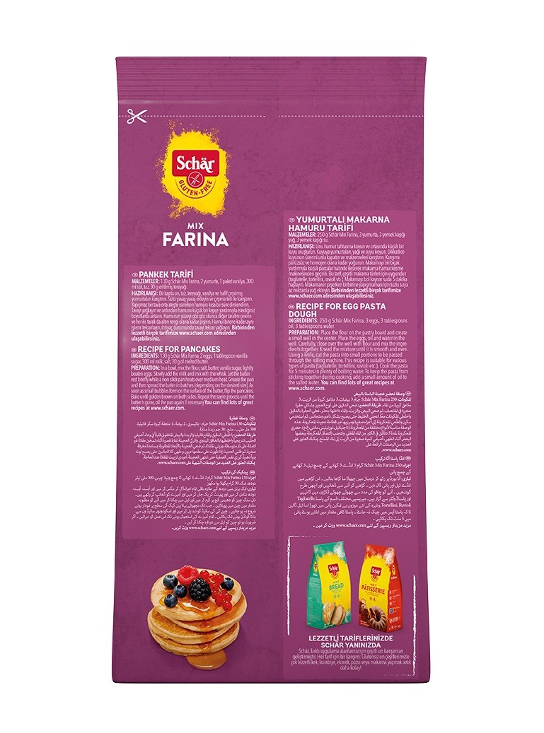 Schar Mix Farina Glutensiz Makarna,Mantı Unu