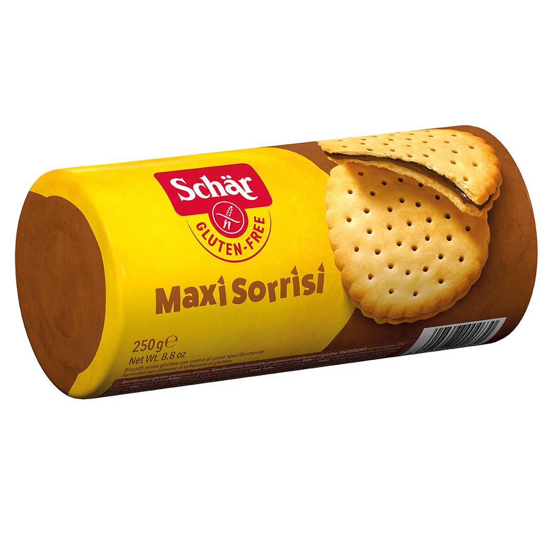 Schar Glutensiz Maxi Sorrisi Kakao Krema Dolgulu Bisküvi
