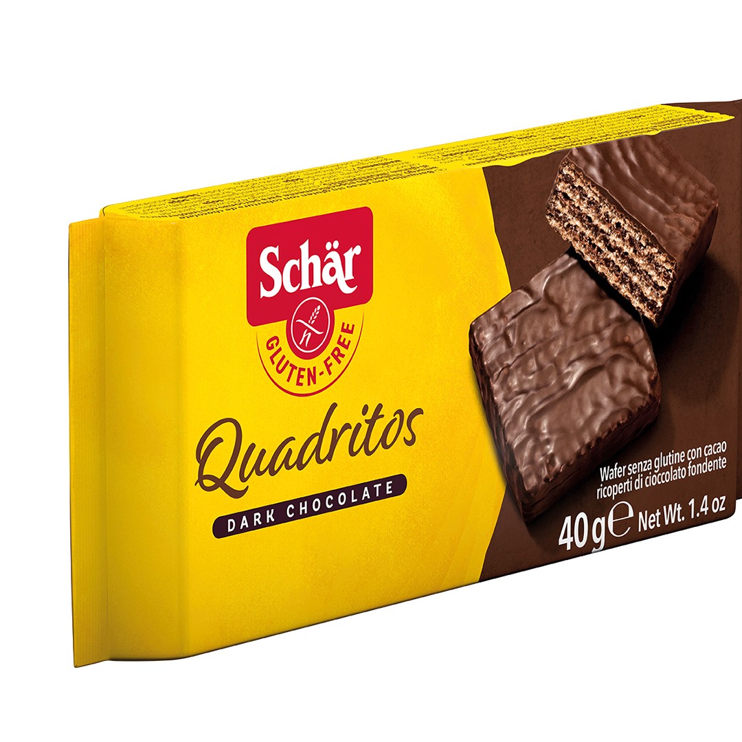 Schar Quadritos Glutensiz Bitter Çikolata Kaplı Gofret (2x20g)