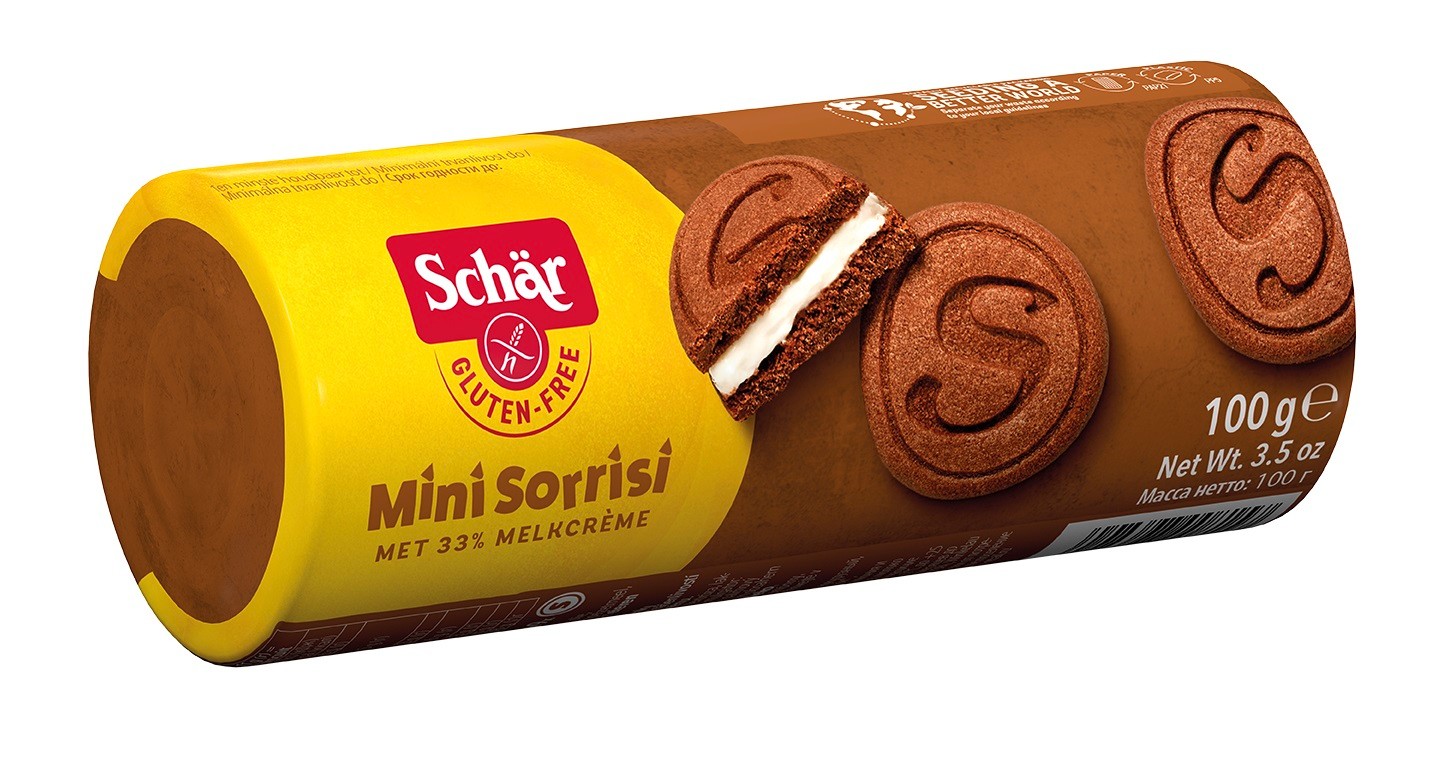 Schar Mini Sorrisi Glutensiz Sütlü Kremalı Kakaolu Bisküvi