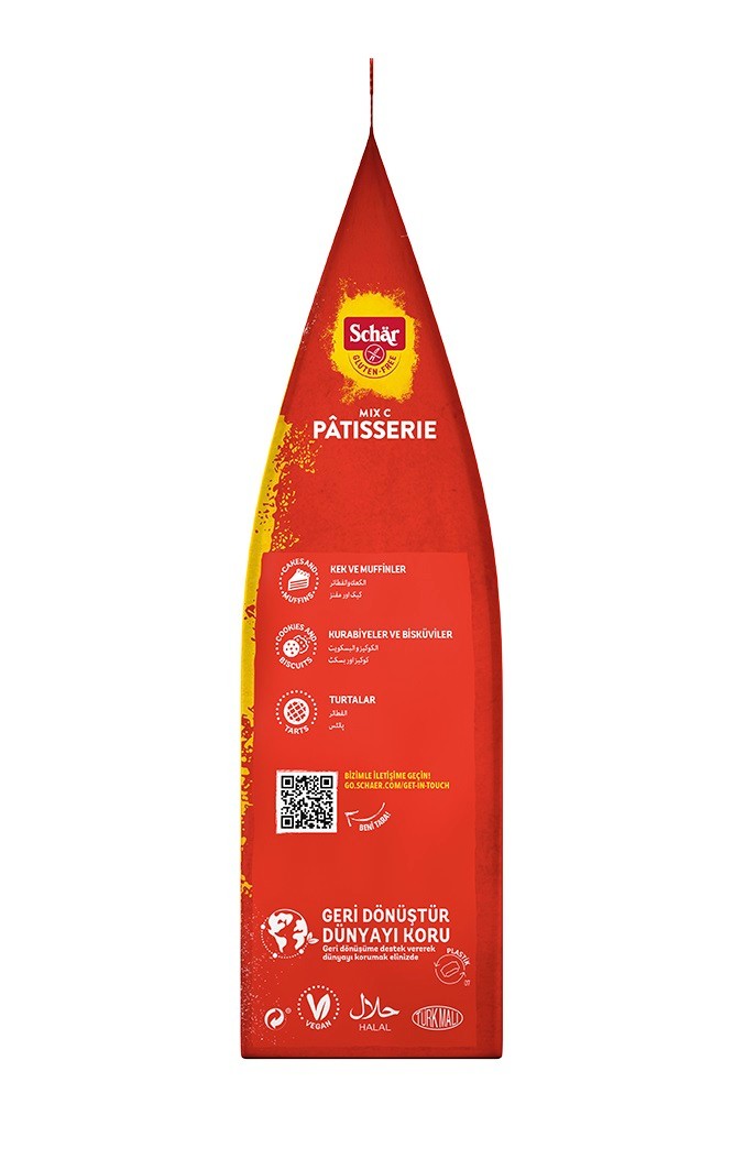 Schar Mix C Patisserie Glutensiz Kek, Glutensiz Kurabiye, Glutensiz Pasta Unu
