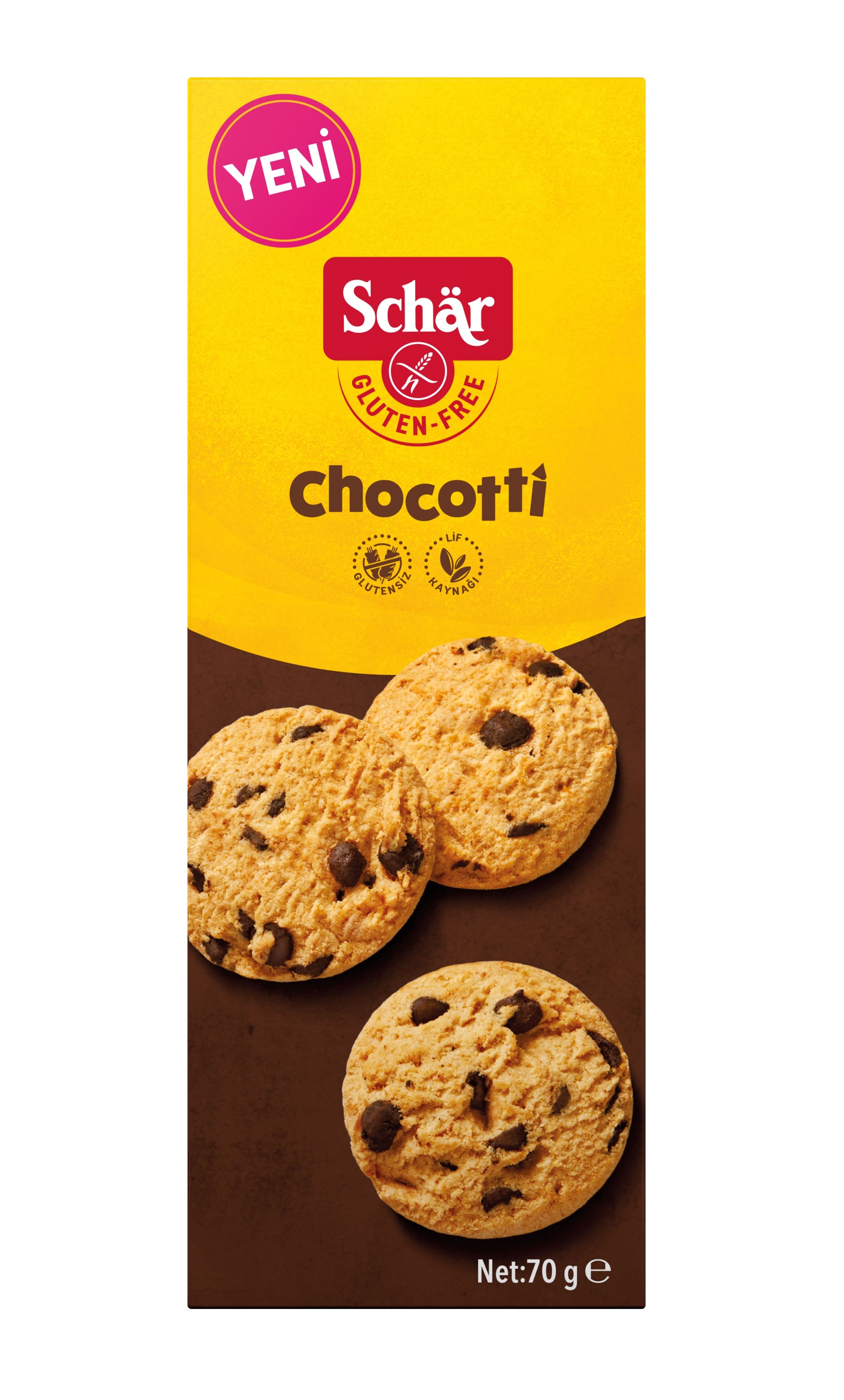 Schar Chocotti Glutensiz Damla Çikolatalı Kurabiye 70 Gr