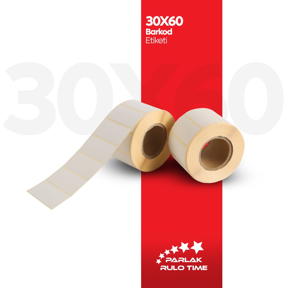 30X60 1000 Sarım Barkod Etiketi