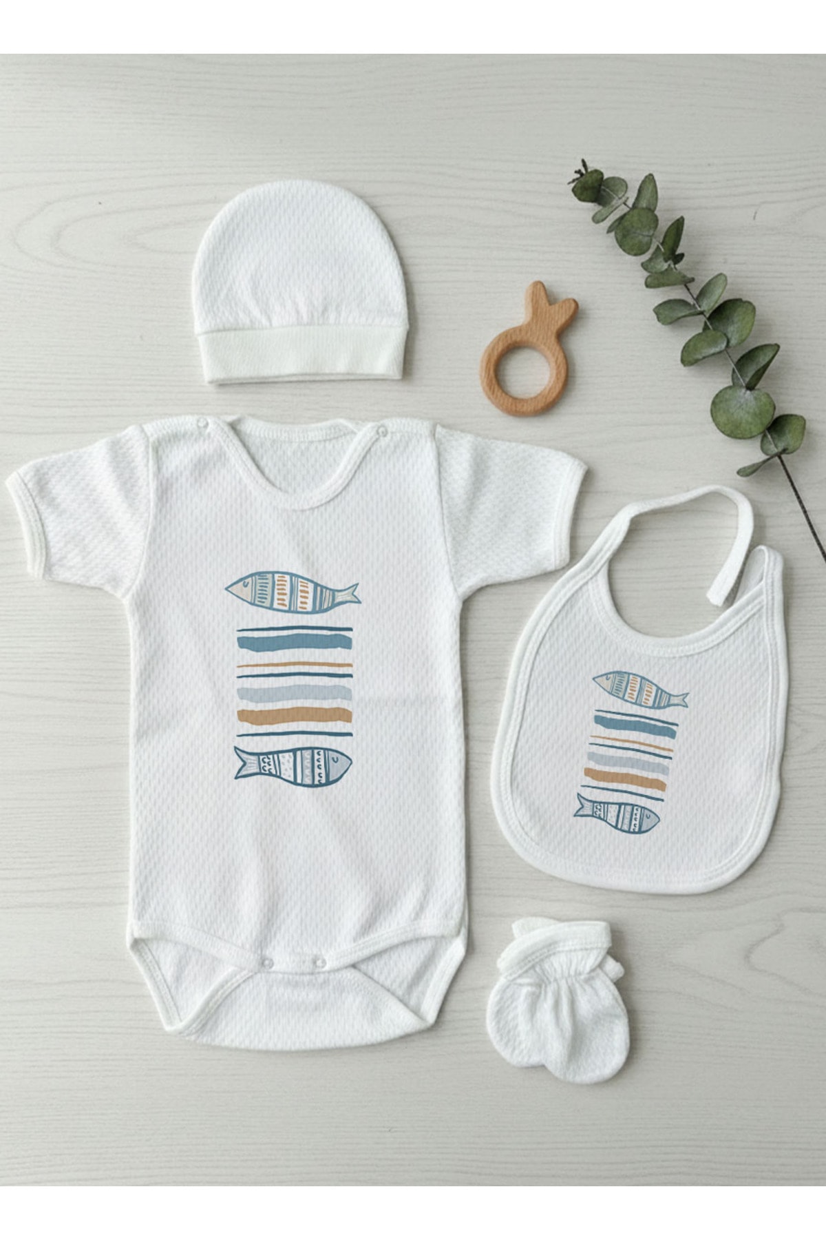 Jakarlı Body Seti - Pure Baby - Baby Fish