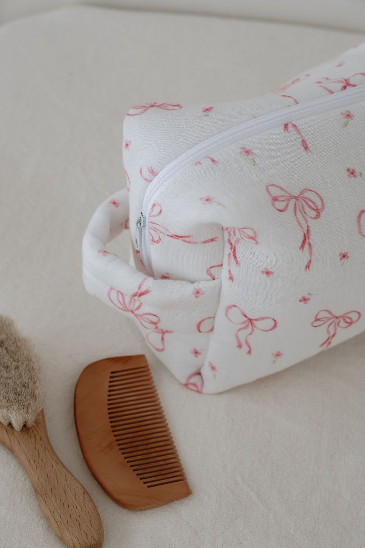 Müslin Bakım Çantası - Pureline Series - Dainty Bows