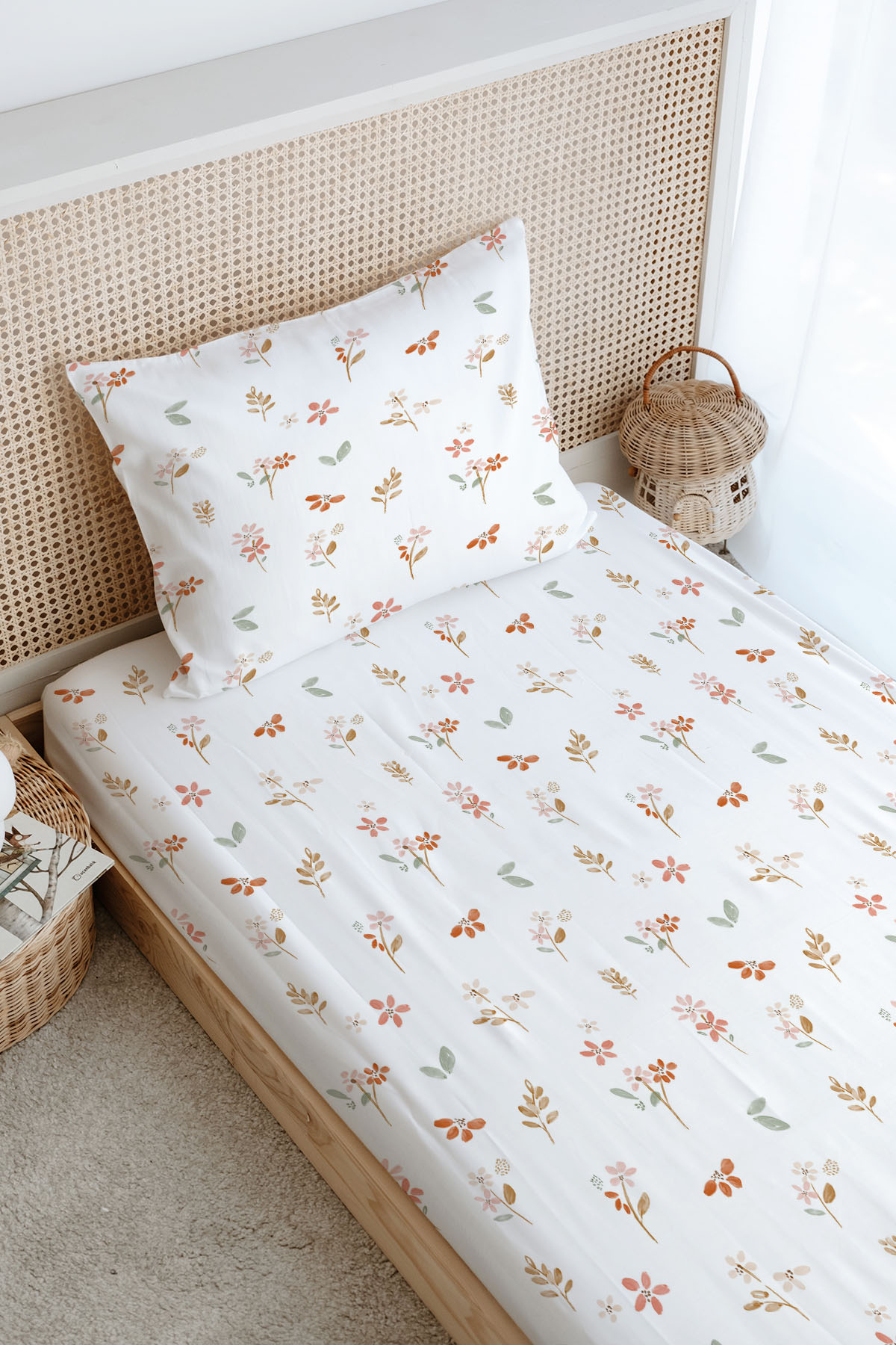 Tek Kişilik Lastikli Çarşaf Seti - Pureline Series - Soft Bloom