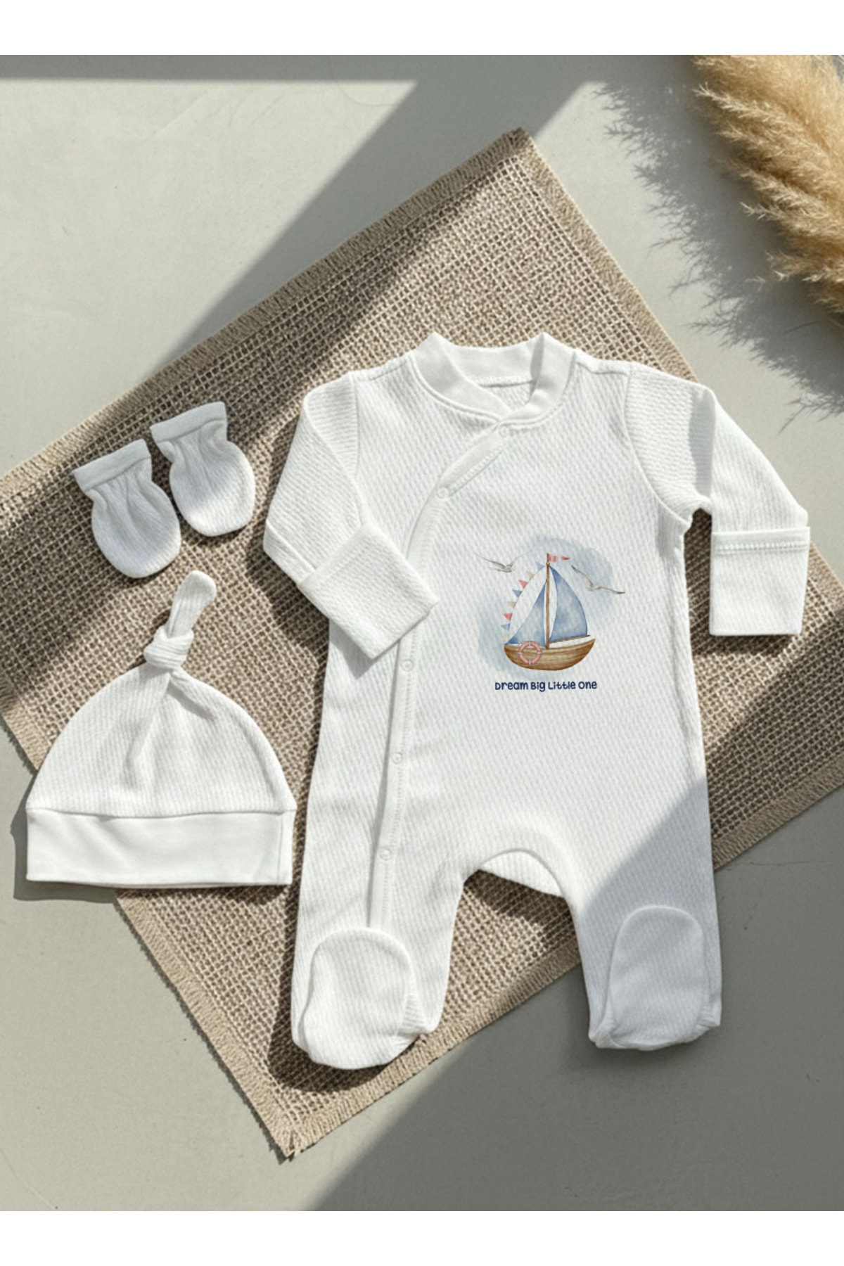 Jakarlı Tulum Şapka Eldiven - For Baby - Little Sailor