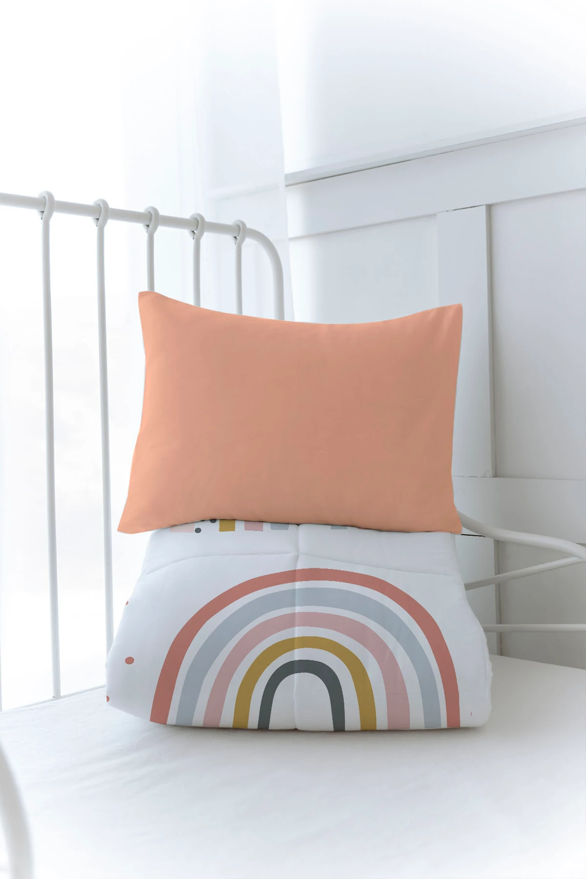 Organik Baskılı Yorgan Seti - Royal Series - Welcome Baby Stork