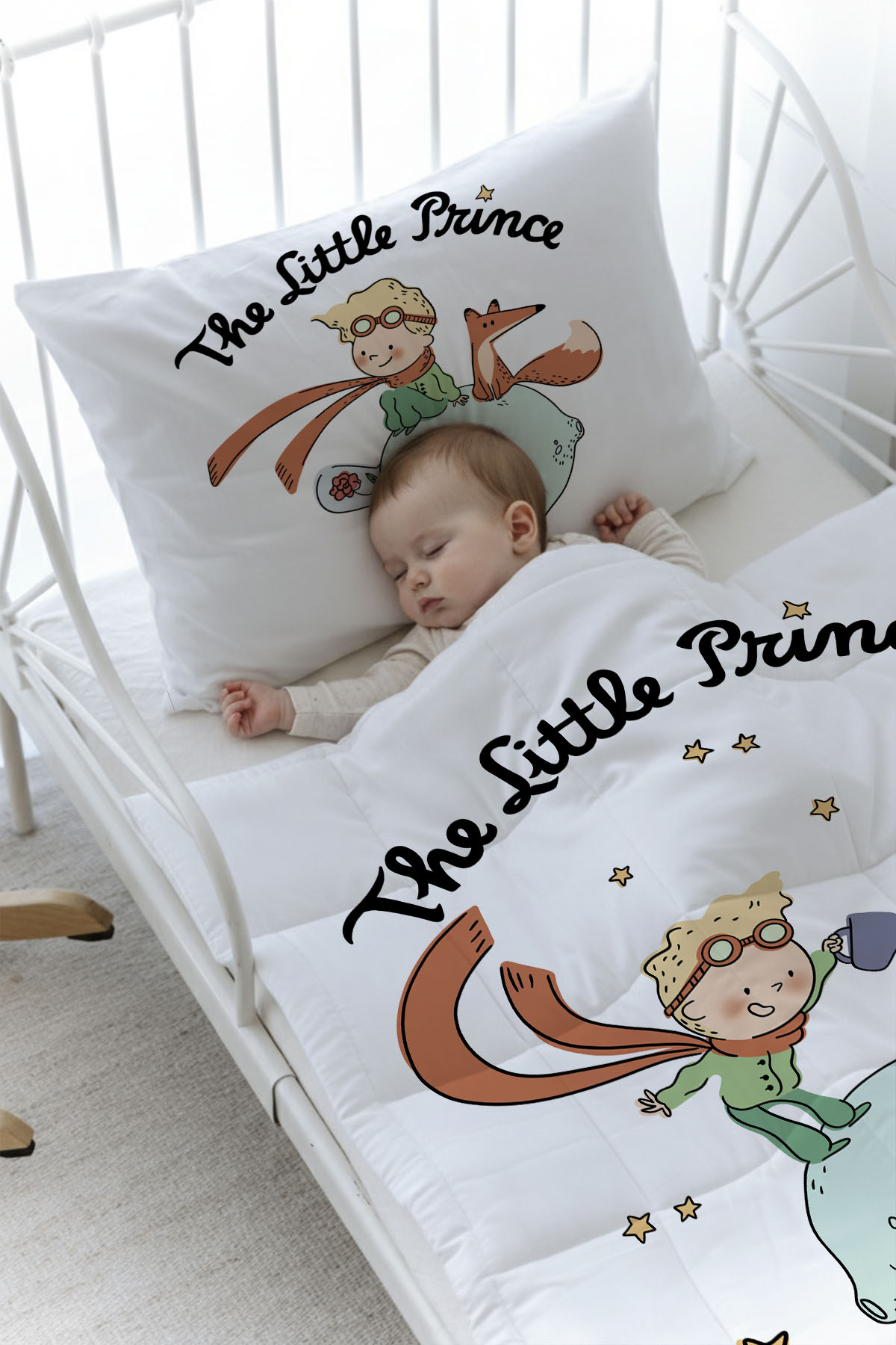 Organik Baskılı Yorgan Seti - Pure Baby Serisi - Little Prince