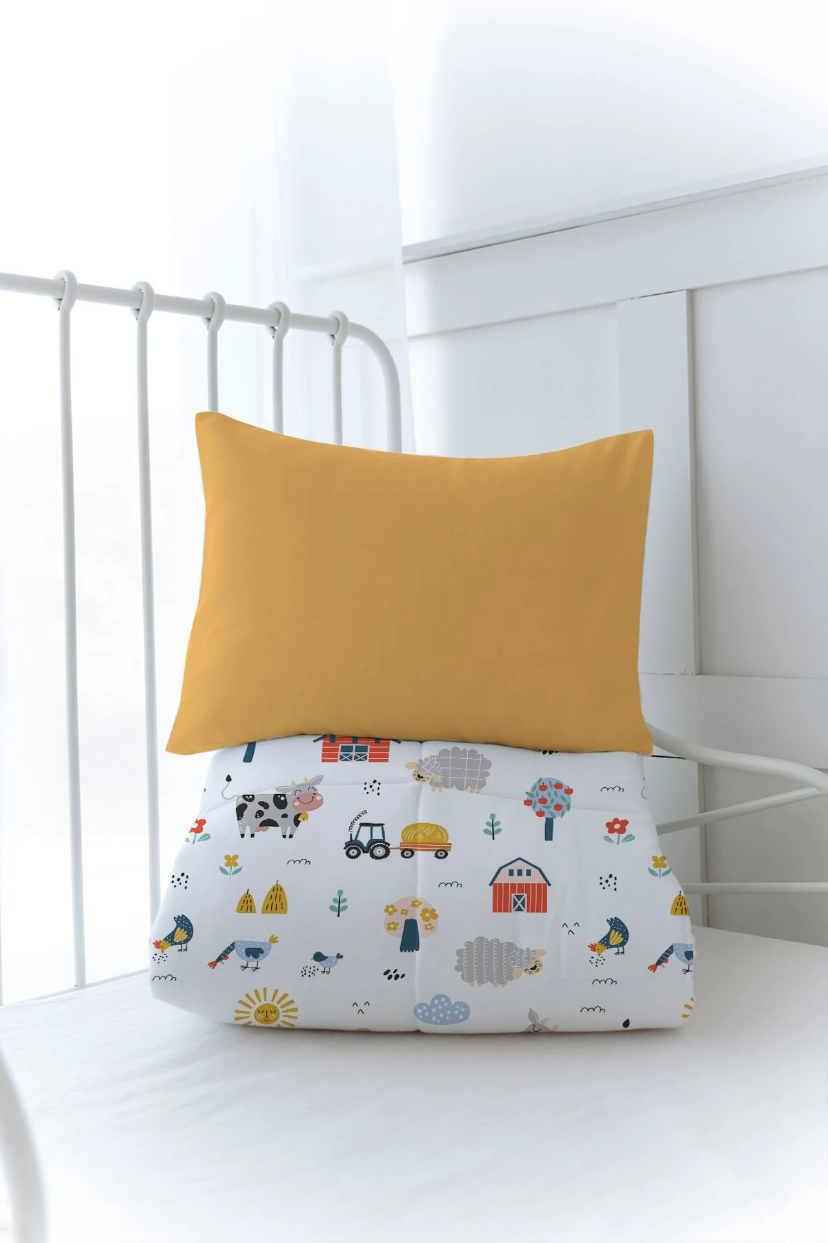 Baskılı Yorgan Seti  - Iconic Serisi - Çiftlik Hayvanları