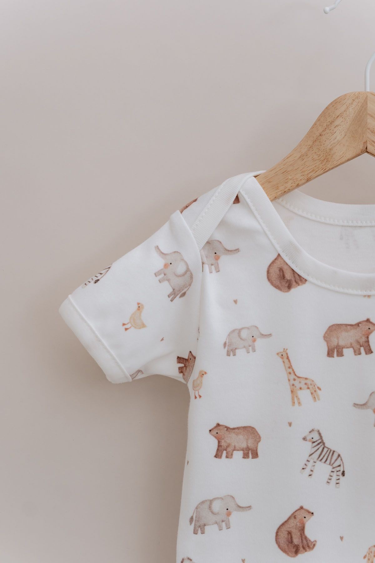 Kısa Kollu Bebek Body - Pureline Series - Cute Animals