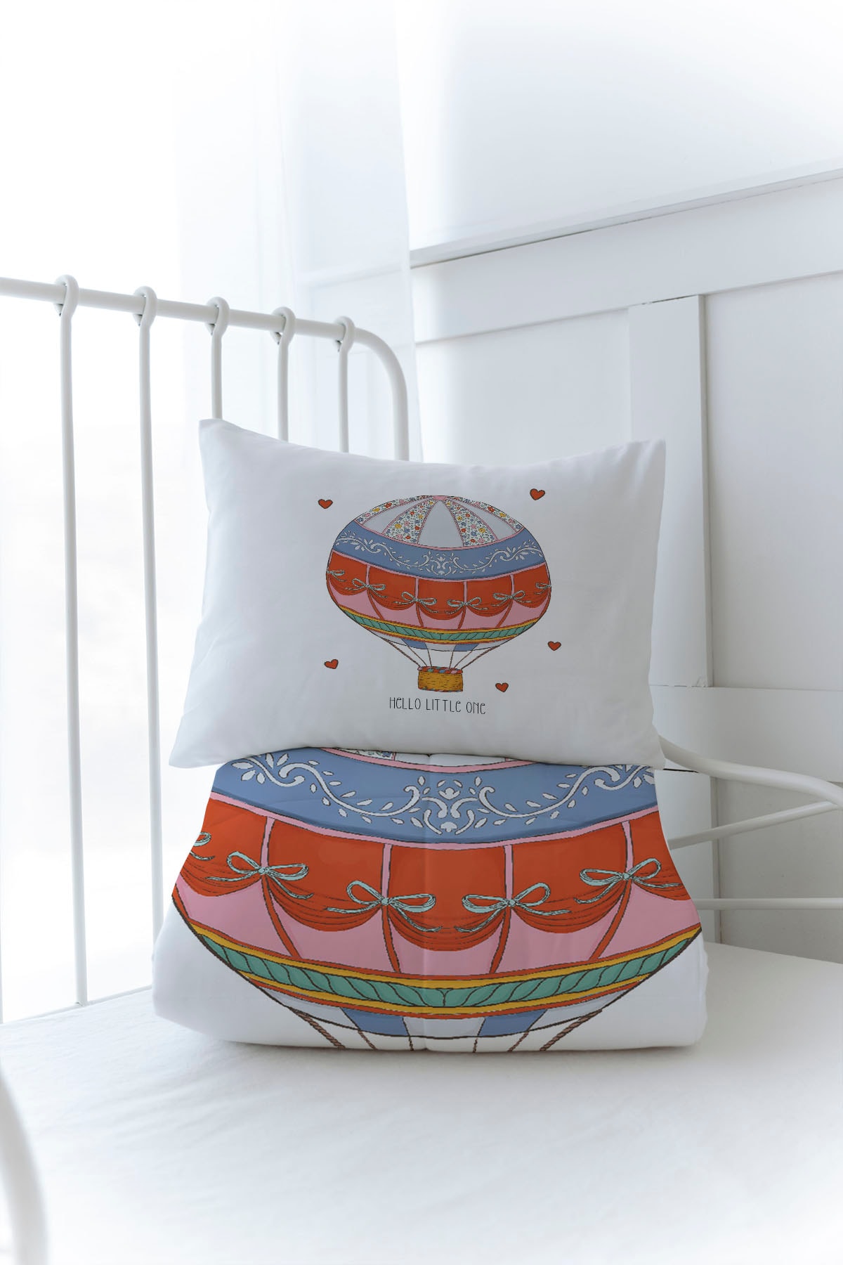 Organik Baskılı Yorgan Seti - Zezig x Royal Series - Pink