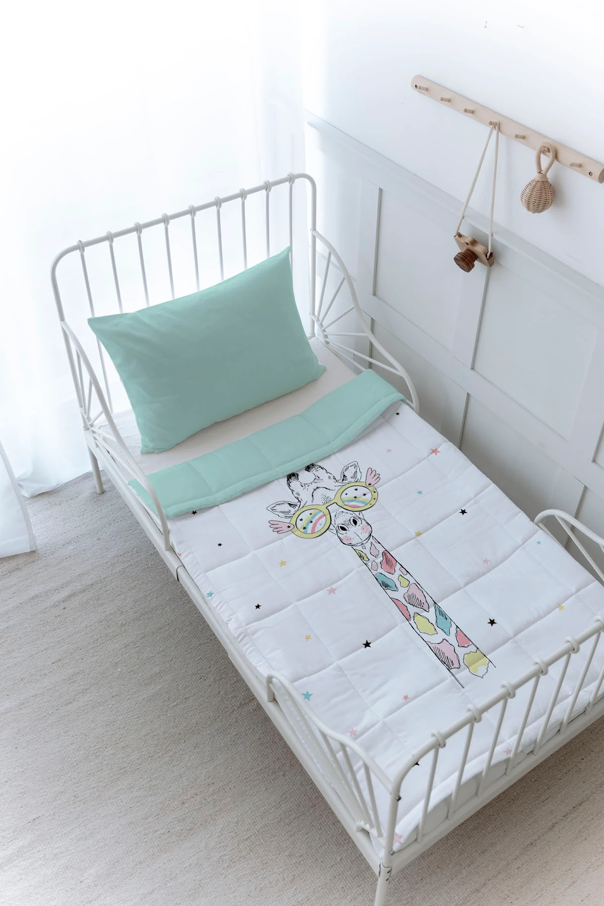 Organik Baskılı Yorgan Seti - Royal Series - Hello Little One