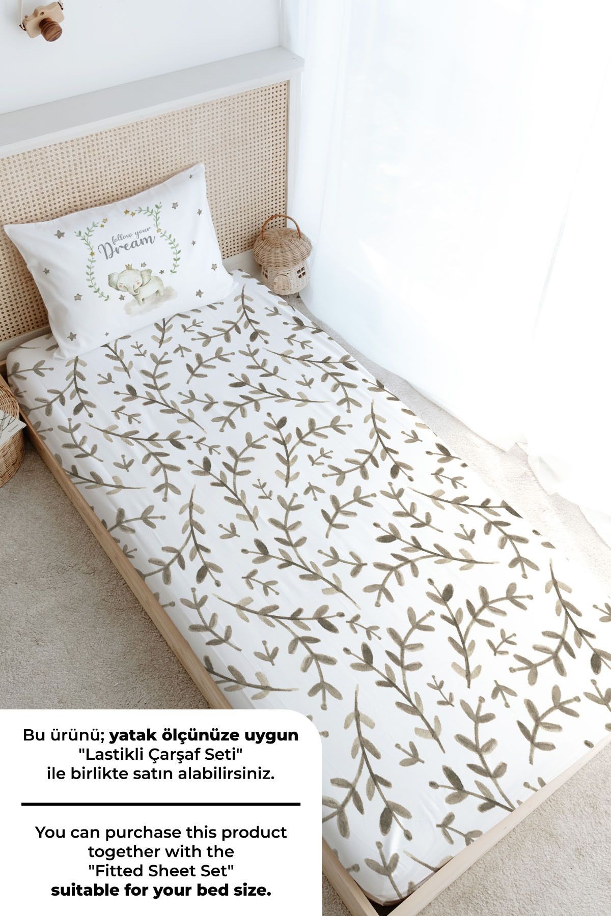 Tek Kişilik Nevresim Takımı (160x220) - For Baby Serisi - Damask Filli