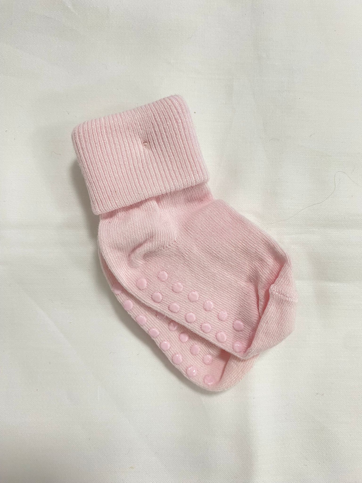 Kaydırmaz Tabanlı Bebek Çorabı  - Pembe