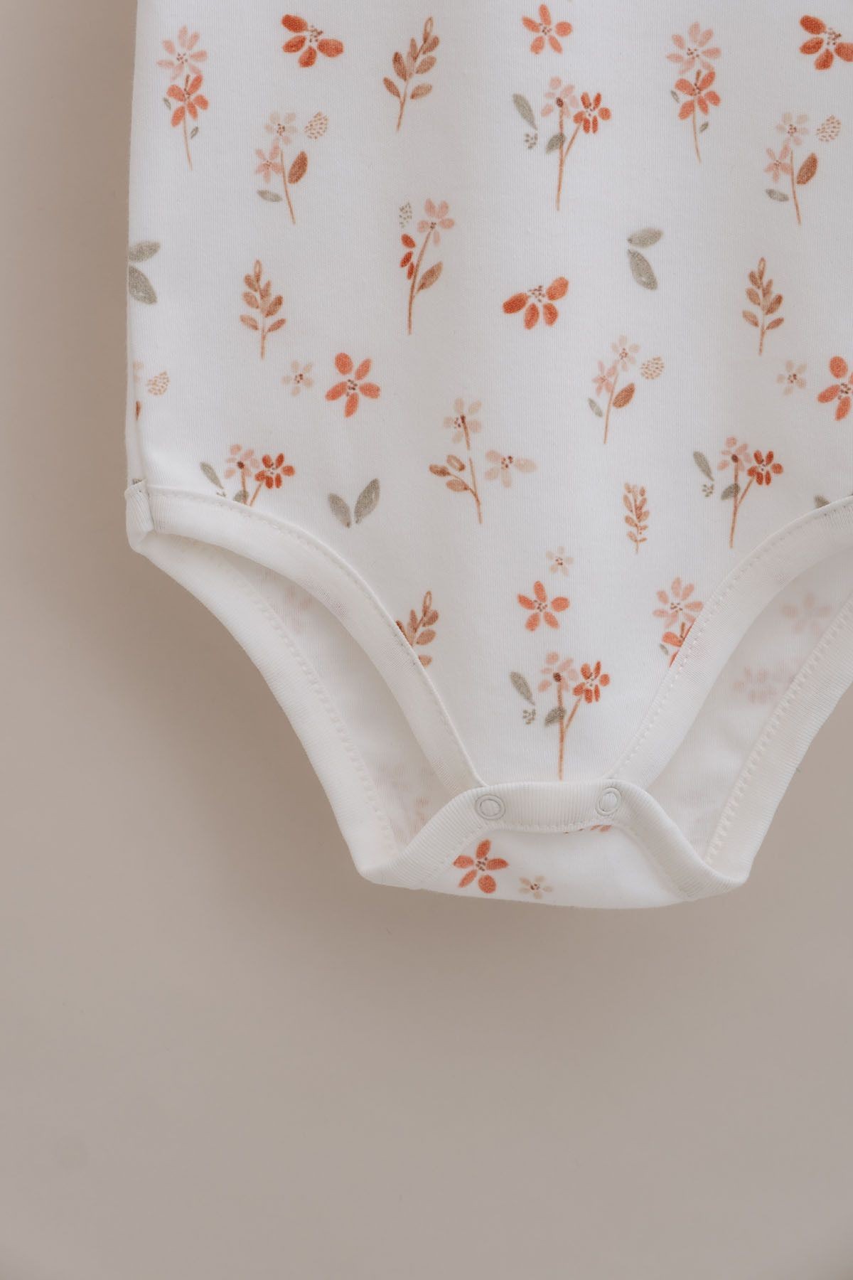 Kısa Kollu Bebek Body - Pureline Series - Soft Bloom