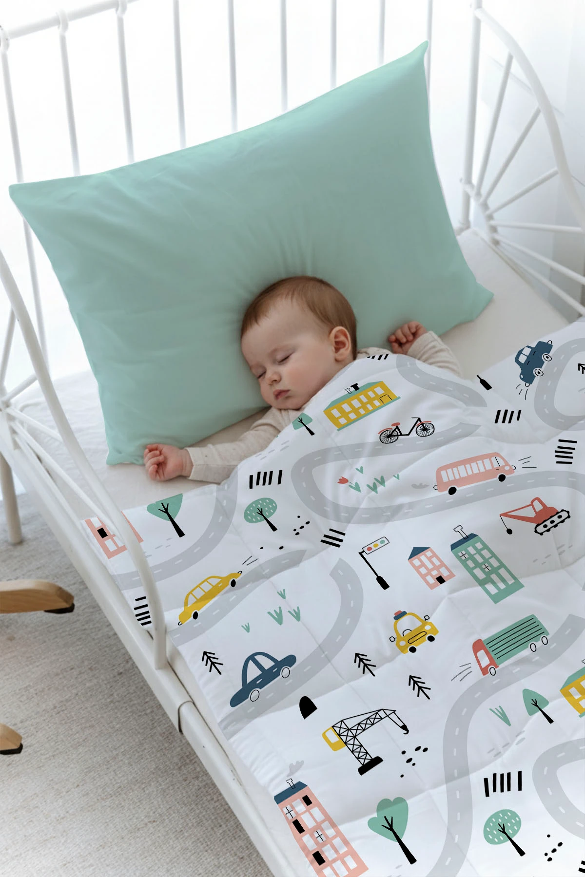 Organik Baskılı Yorgan Seti - Pure Baby Serisi - Unicorn Fun