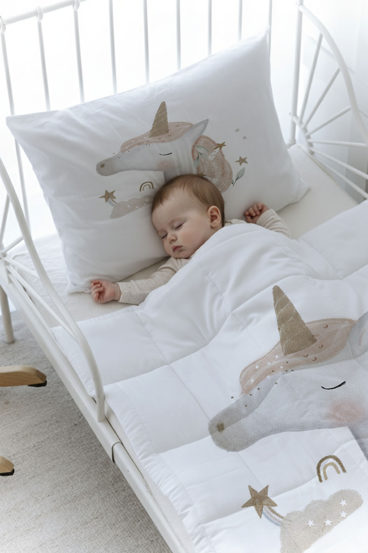 Organik Baskılı Yorgan Seti - Royal Series - Unicorn Dream