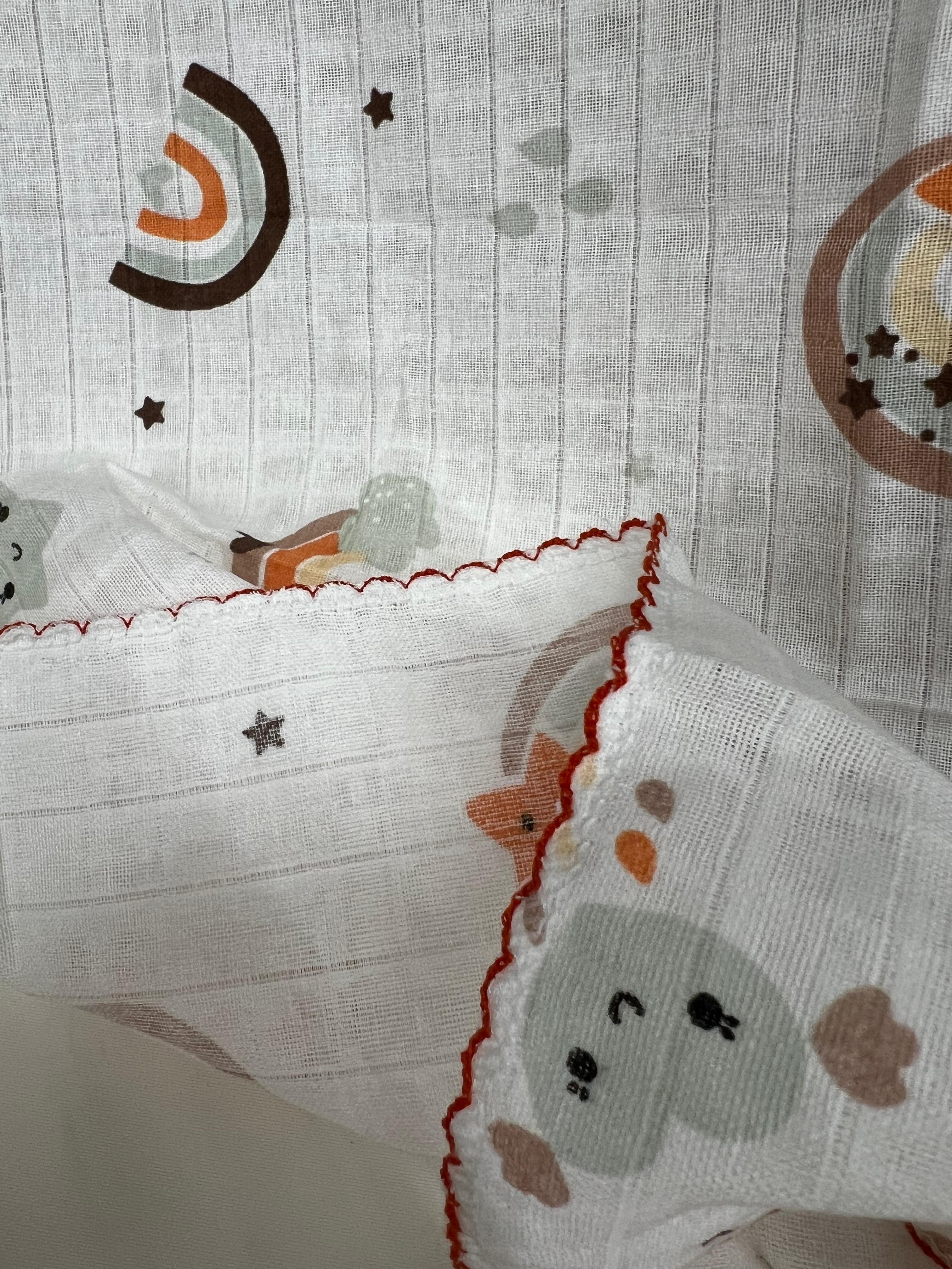 2 Kat Müslin Örtü 75x90 cm