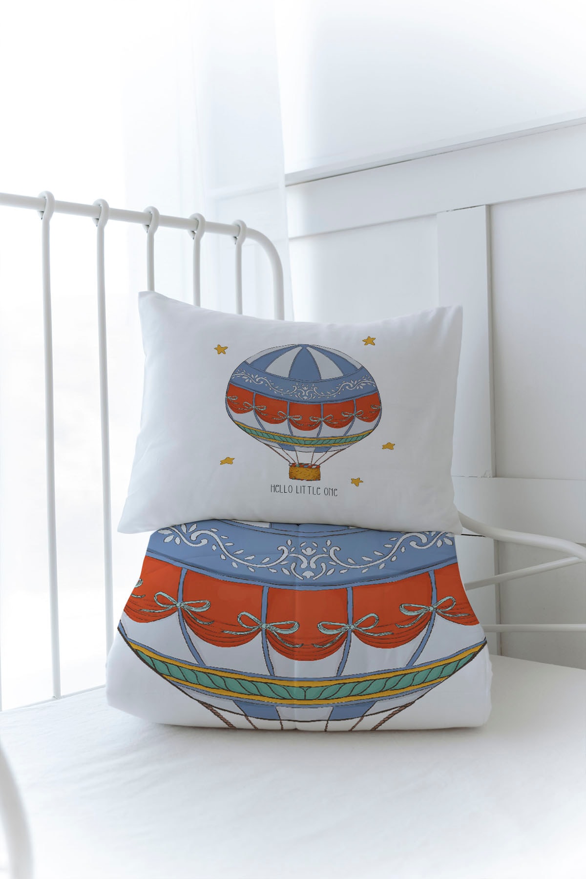Organik Baskılı Yorgan Seti - Zezig x Royal Series - Blue