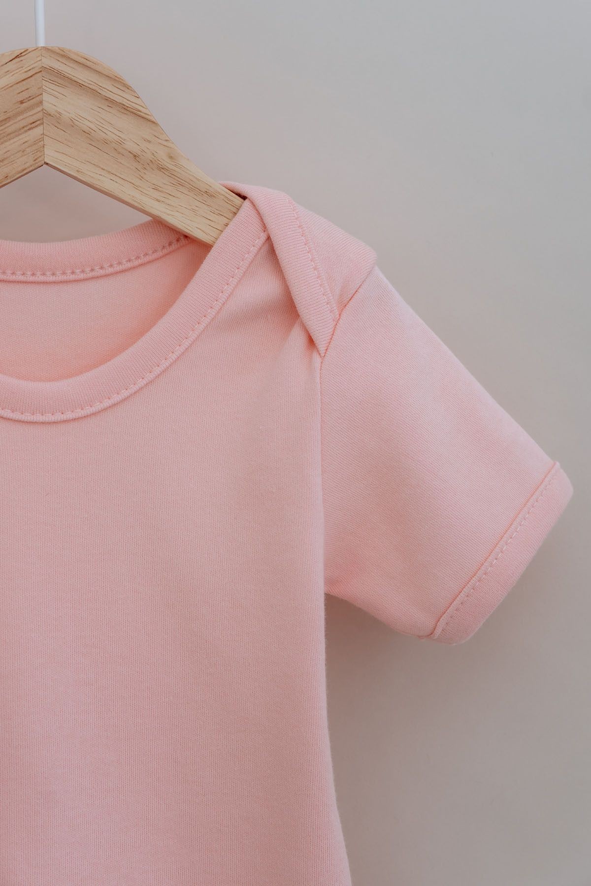 Kısa Kollu Bebek Body - Pureline Series - Pembe