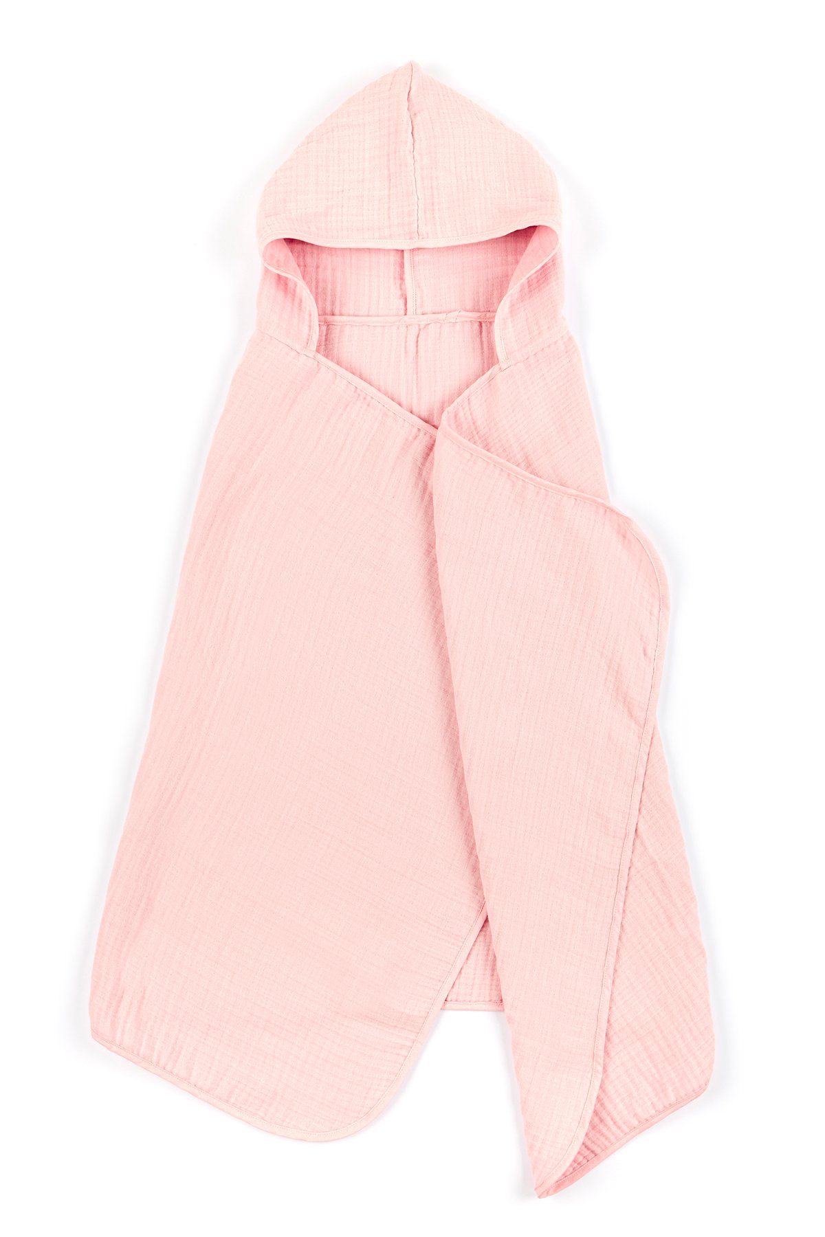 4 Kat Müslin Kapüşonlu Havlu - Policolor Serisi - Bow - Pembe
