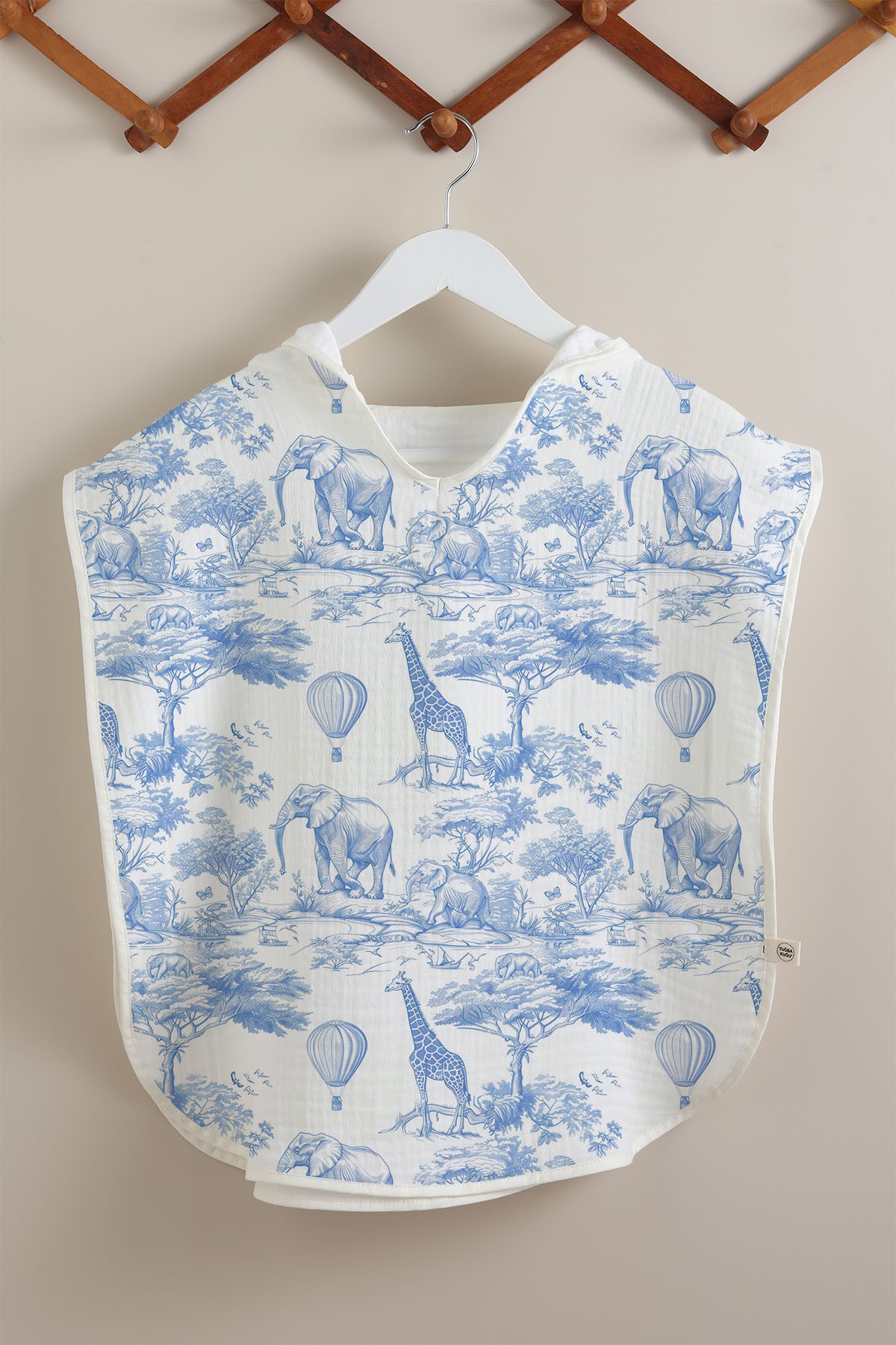 4 Kat Müslin Panço - Blue Toile De Jouy