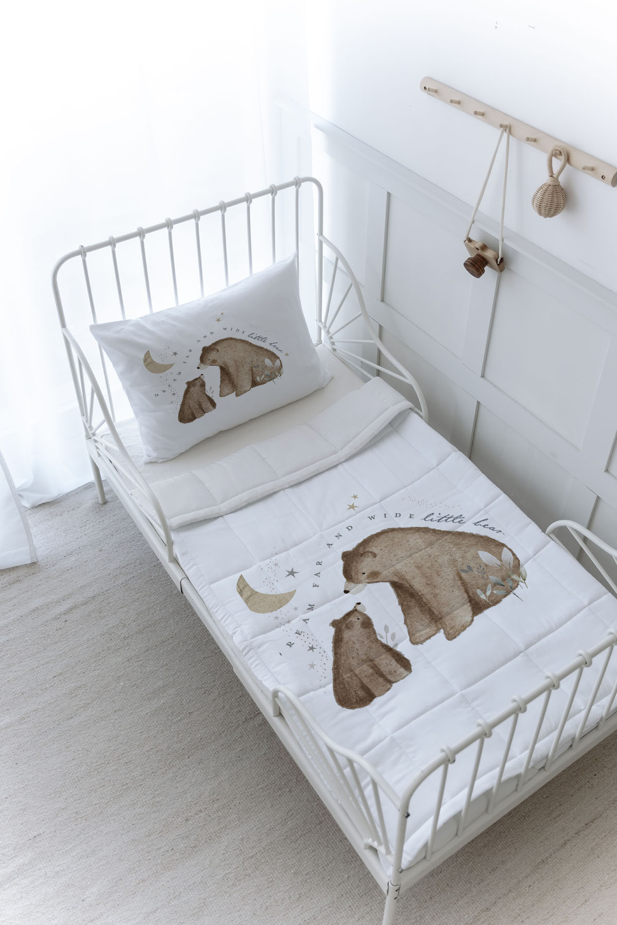 Organik Baskılı Yorgan Seti - Royal Series - Baby Bear