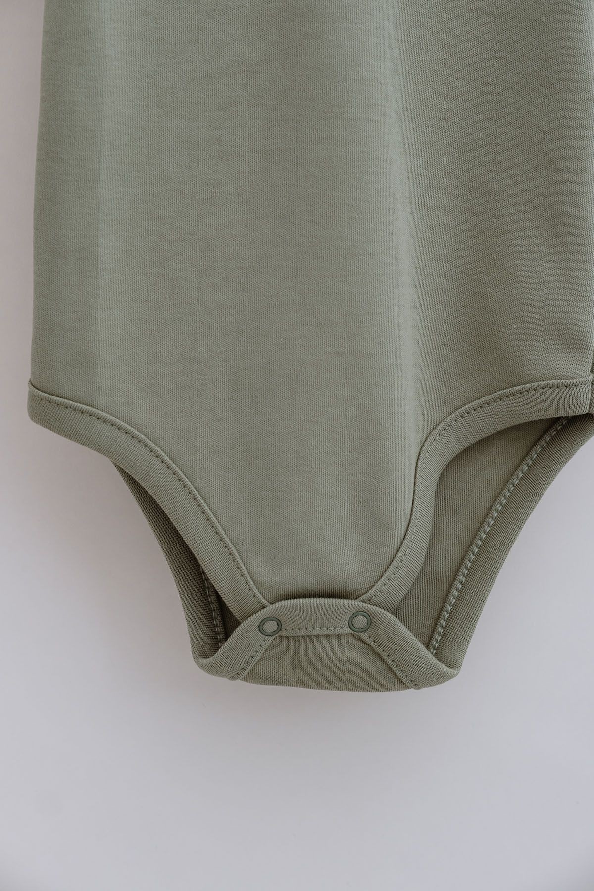 Kısa Kollu Bebek Body - Pureline Series - Haki