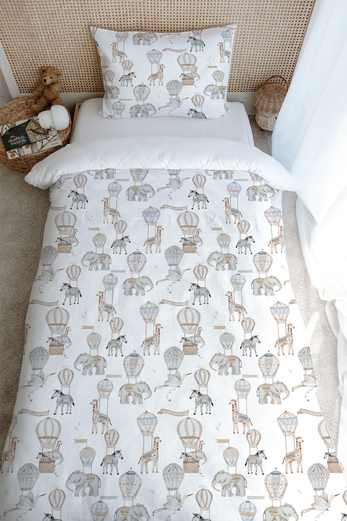 Tek Kişilik Nevresim Takımı (160x220) - Pureline Series - Dreamland Safari