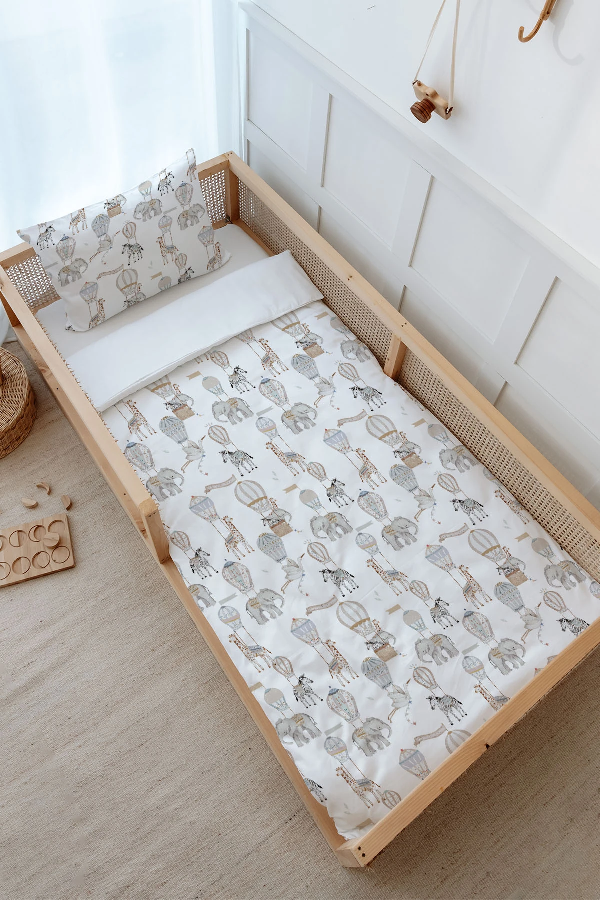 Montessori Nevresim Takımı (100x200) - Pureline Series - Dreamland Safari